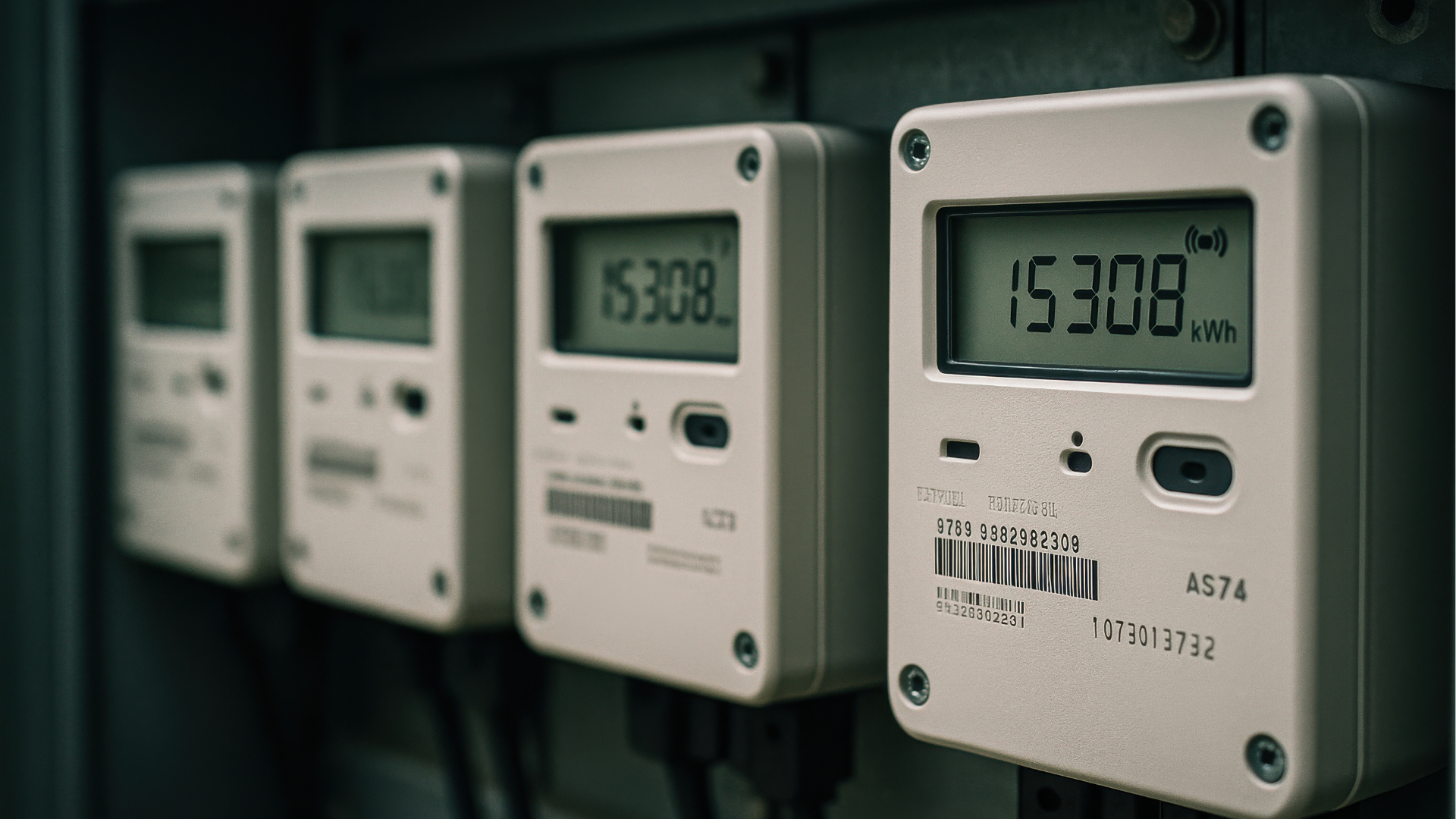 digital electricity meters recording half hourly metering